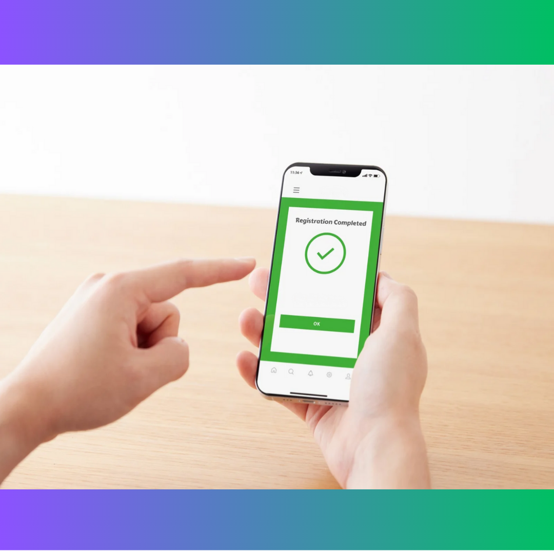 Human hand holding smartphone